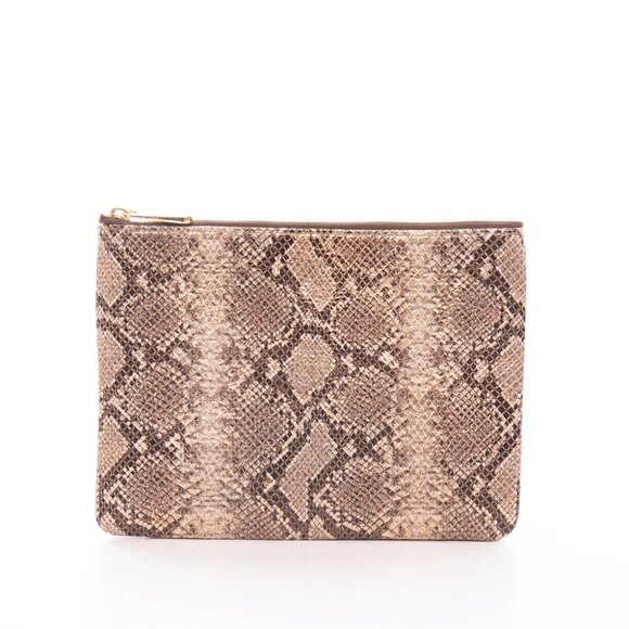 Unbranded Pink Snake Skin Print Makeup Travel Bag - Picture 1 of 5